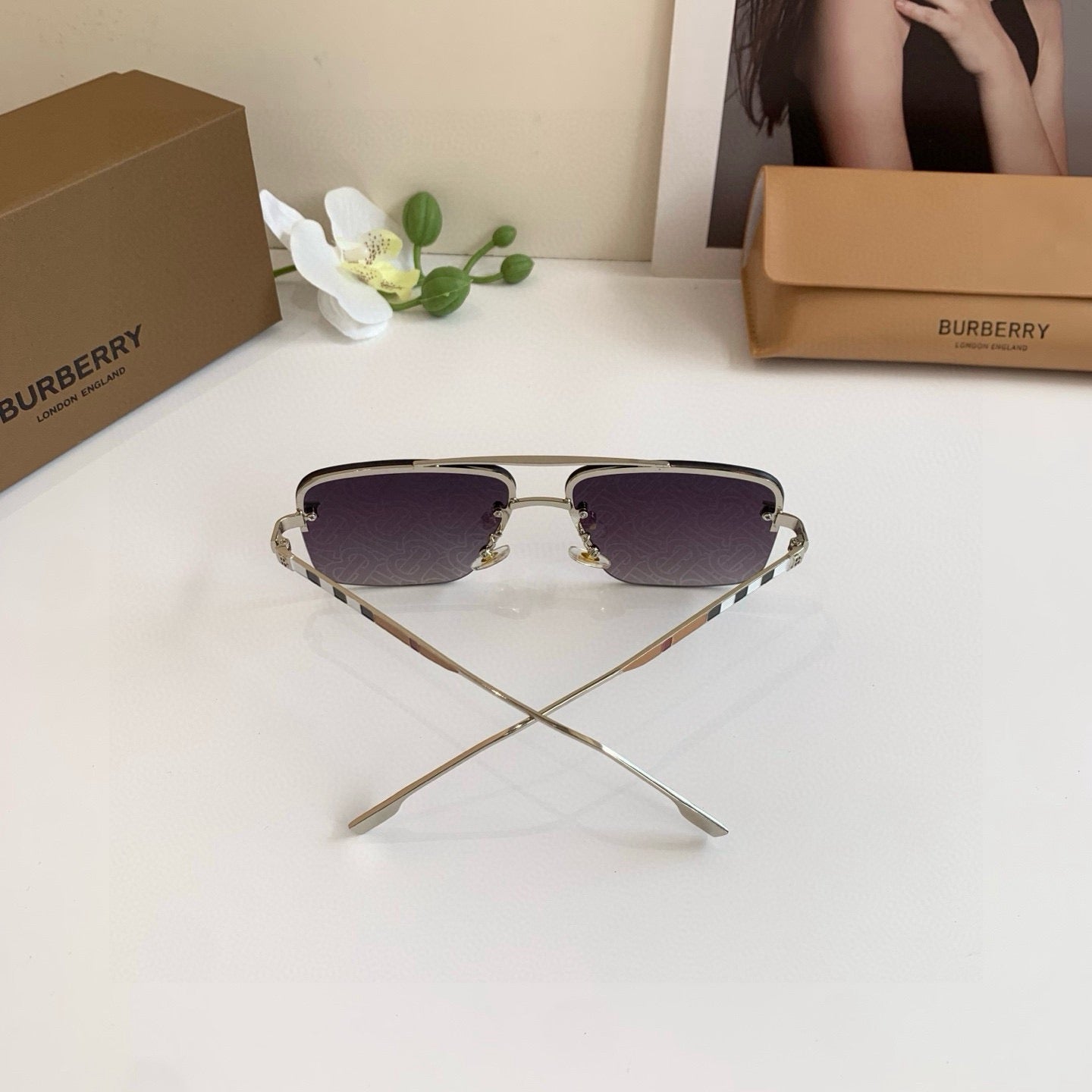 Inspired Burberry 2483 – Luxury Square Metal Sunglasses (1:1 Mirror Quality)