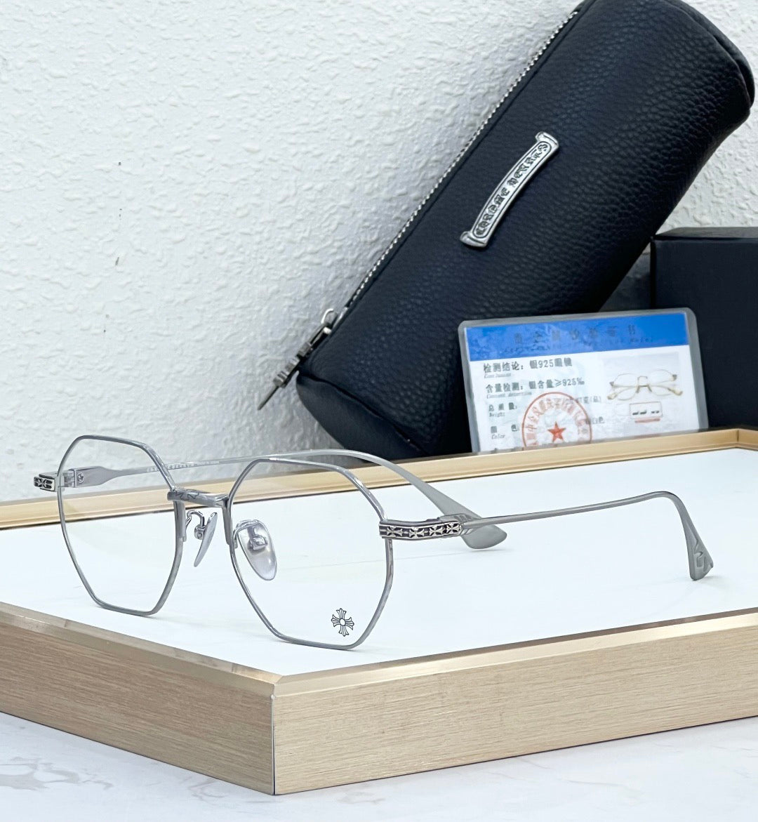 Inspired Chrome Hearts IRON MAN – Octagonal Pure Silver Optical Glasses (1:1 Mirror Quality)