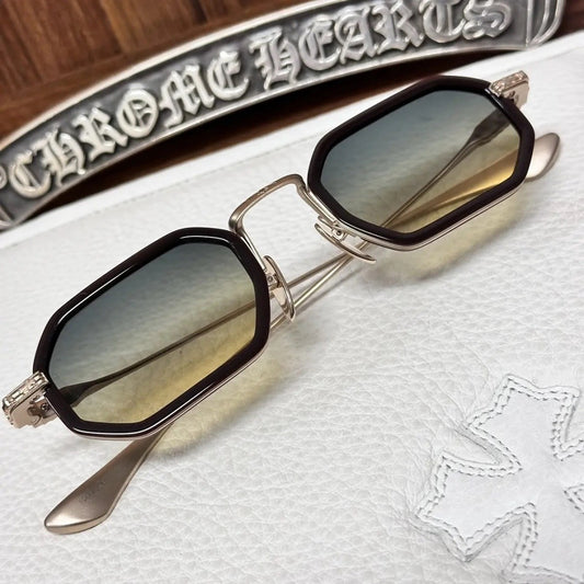 Inspired Chrome Hearts STYLIDA – Octagonal Metal Sunglasses with Zeiss Lenses (1:1 Mirror Quality)