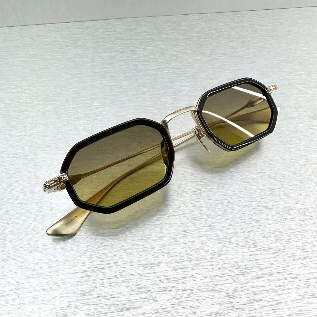Inspired Chrome Hearts STYLIDA – Octagonal Metal Sunglasses with Zeiss Lenses (1:1 Mirror Quality)