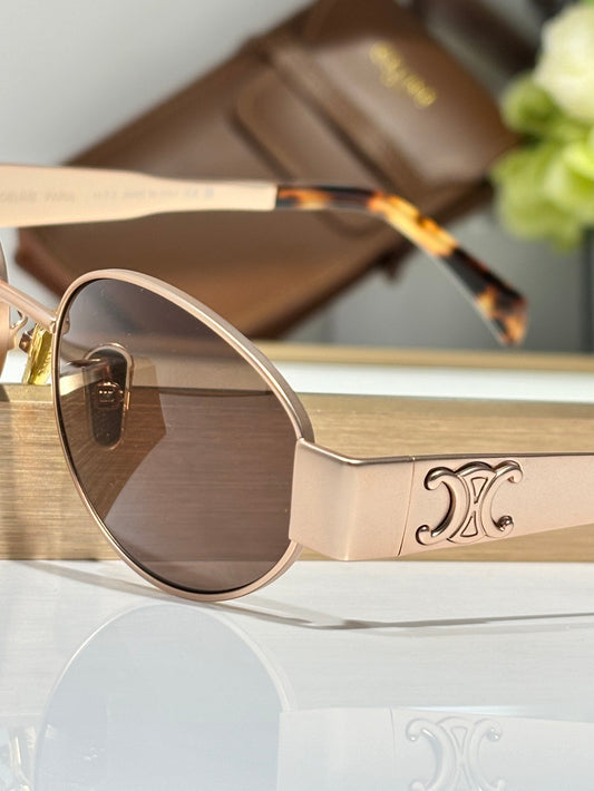 Inspired CELINE CL40235 – Rose Gold Metal Sunglasses (1:1 Mirror Quality)