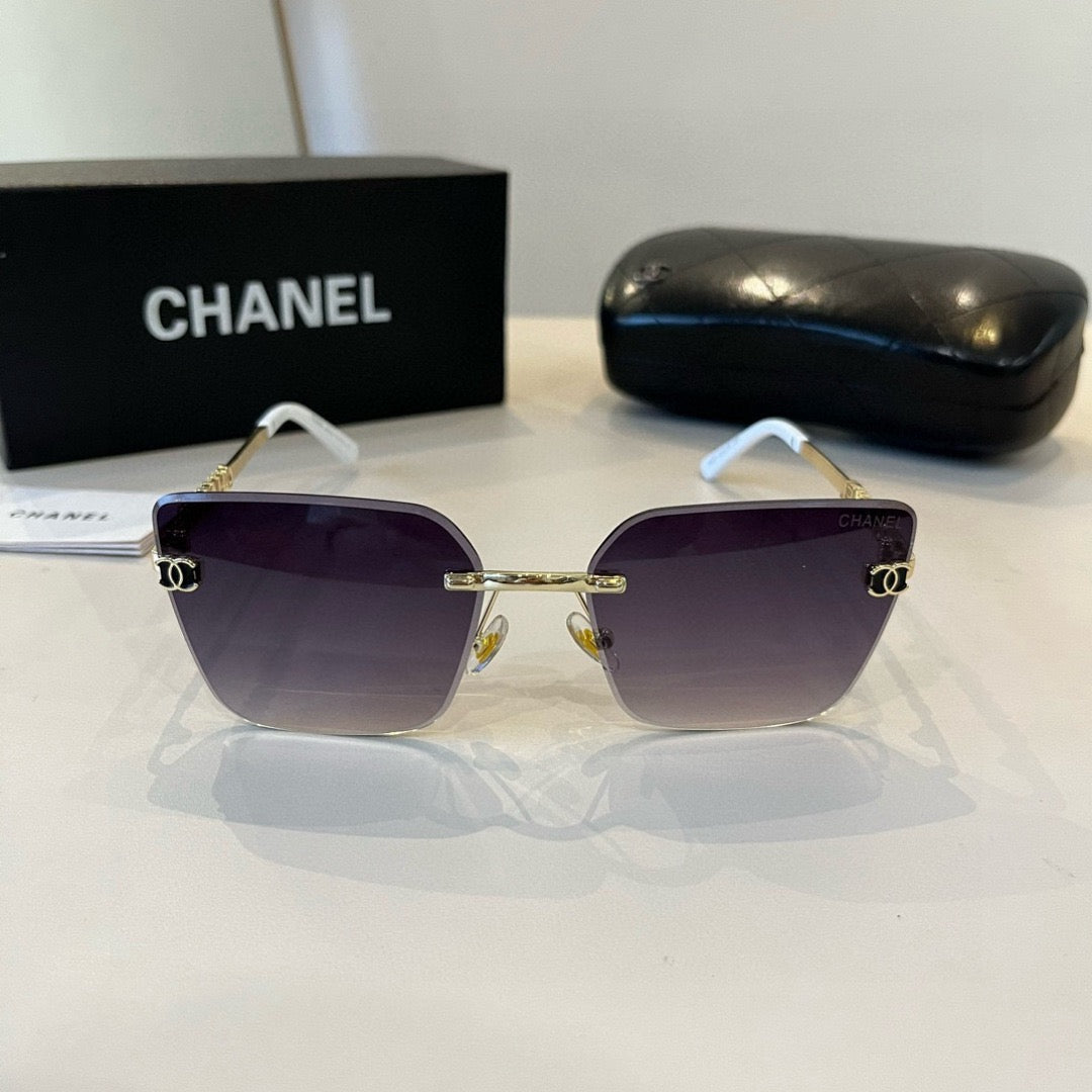 Inspired Chanel 68071 – Rimless Pink Sunglasses with Logo Temples (1:1 Mirror Quality)
