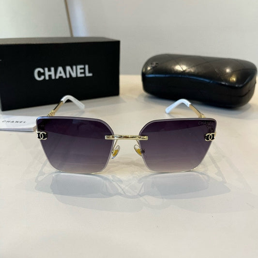 Inspired Chanel 68071 – Rimless Pink Sunglasses with Logo Temples (1:1 Mirror Quality)