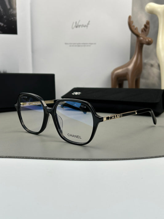 Inspired Chanel CH3417 – Geometric Eyeglasses with Logo Temples (1:1 Mirror Quality)
