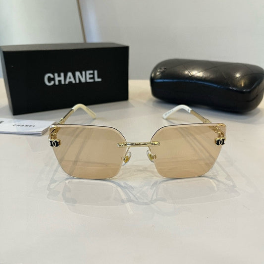 Inspired Chanel 68071 – Rimless Pink Sunglasses with Logo Temples (1:1 Mirror Quality)