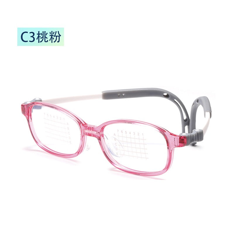 Kids Ultra-Flexible Silicone Glasses – Lightweight Myopia Frame (Model T115)
