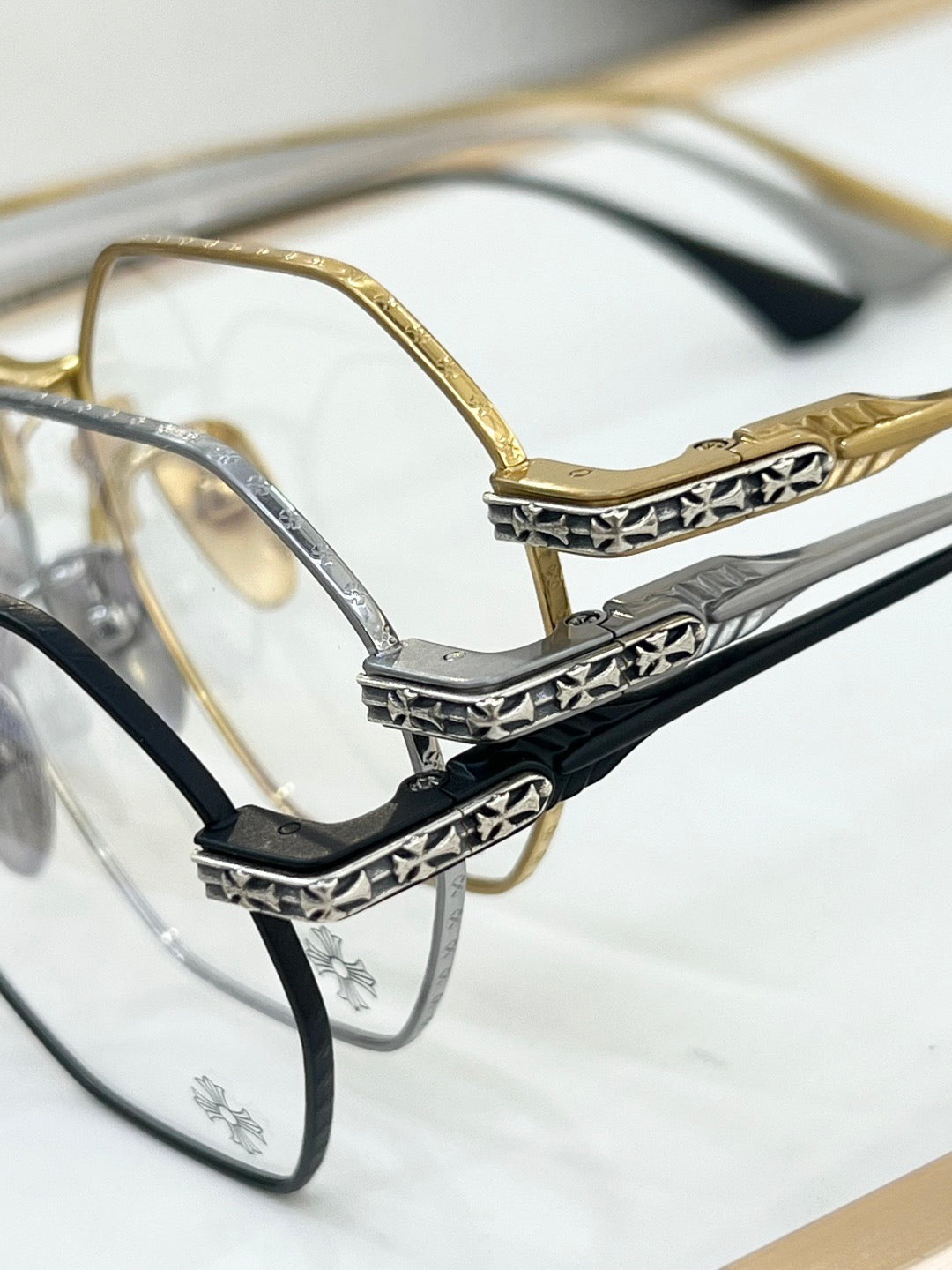 Inspired Chrome Hearts IRON MAN – Octagonal Pure Silver Optical Glasses (1:1 Mirror Quality)