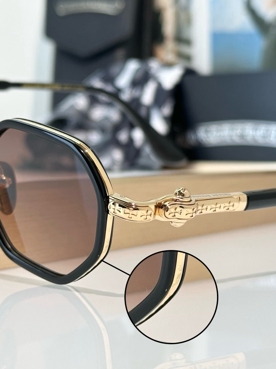Inspired Chrome Hearts TATTERS Sunglasses – Geometric Frame (1:1 Mirror Quality)