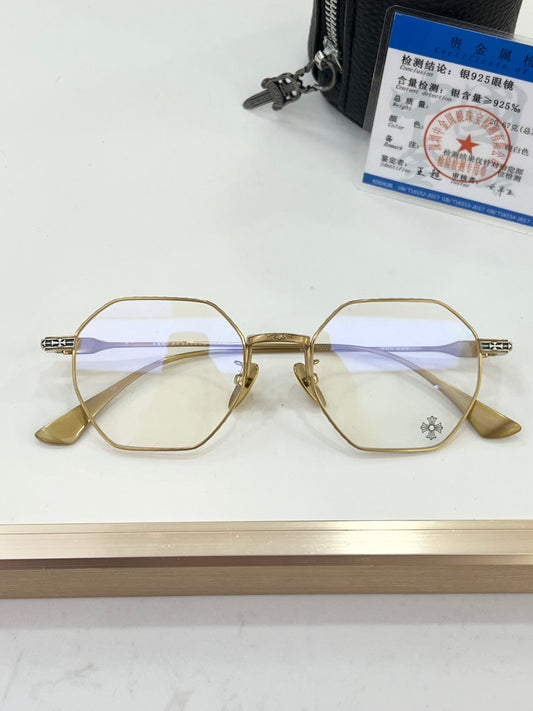 Inspired Chrome Hearts IRON MAN – Octagonal Pure Silver Optical Glasses (1:1 Mirror Quality)