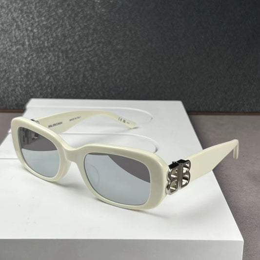 Inspired Balenciaga BB0310SK – Bold Rectangle Sunglasses with Double B Logo (1:1 Mirror Quality)