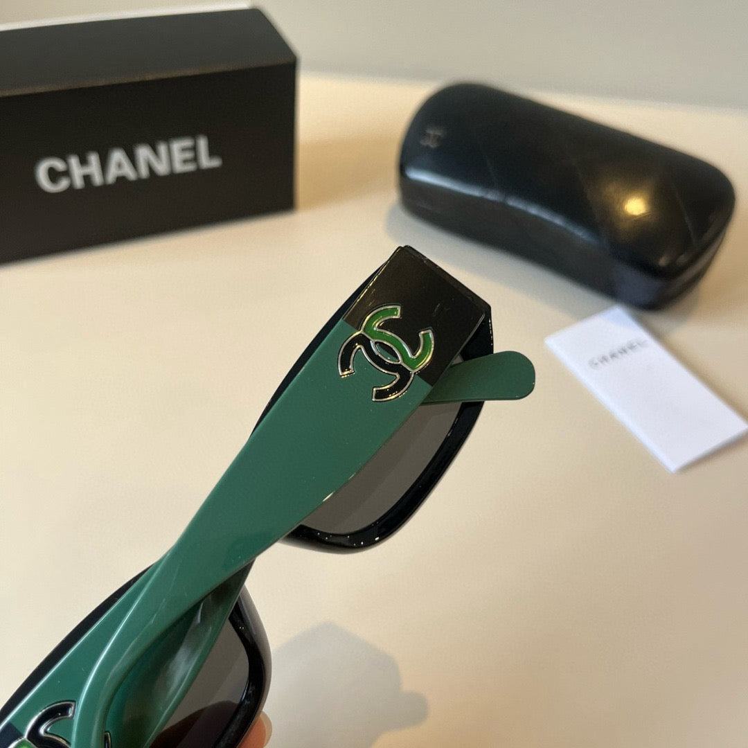 Inspired Chanel 5525 – Rectangular Acetate Sunglasses with Bold Logo Temples (1:1 Mirror Quality)