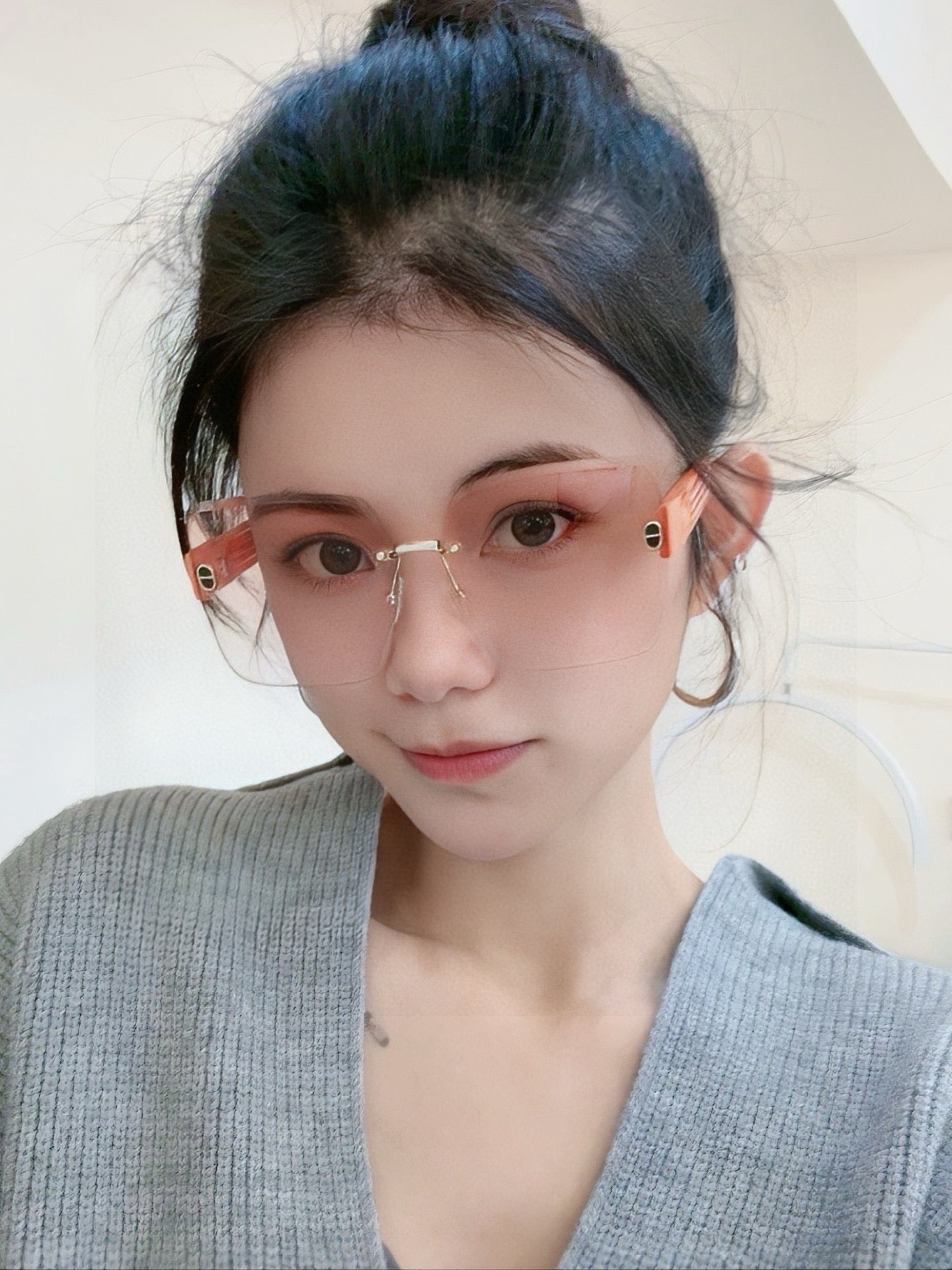 Inspired Dior D6296 – Rimless Square Gradient Sunglasses (1:1 Mirror Quality)