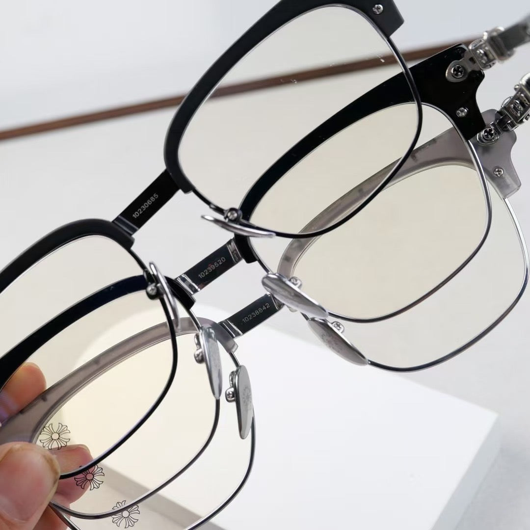 Inspired Chrome Hearts BONENNOISSEUR – 925 Silver Detail Eyeglasses (1:1 Mirror Quality)