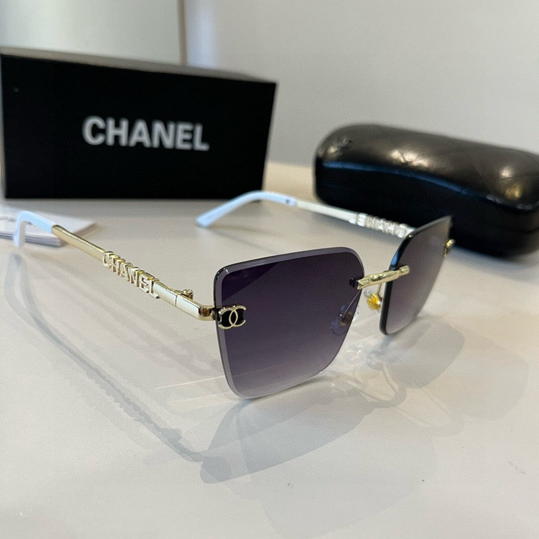 Inspired Chanel 68071 – Rimless Pink Sunglasses with Logo Temples (1:1 Mirror Quality)