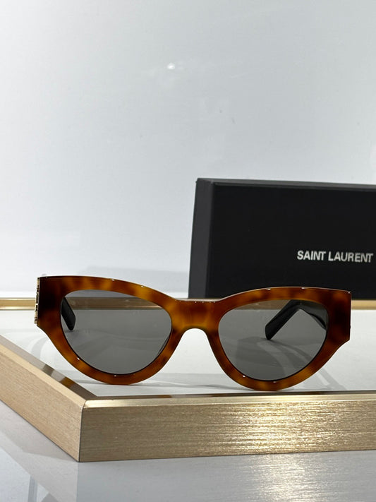 Inspired Saint Laurent SL M94 – Cat-Eye Logo Sunglasses (1:1 Mirror Quality)Tortoiseshell