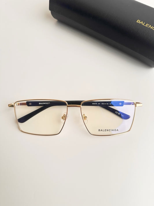BB0247S 001 Glasses - Balenciaga inspired Gold Frame (1:1 Mirror Quality)