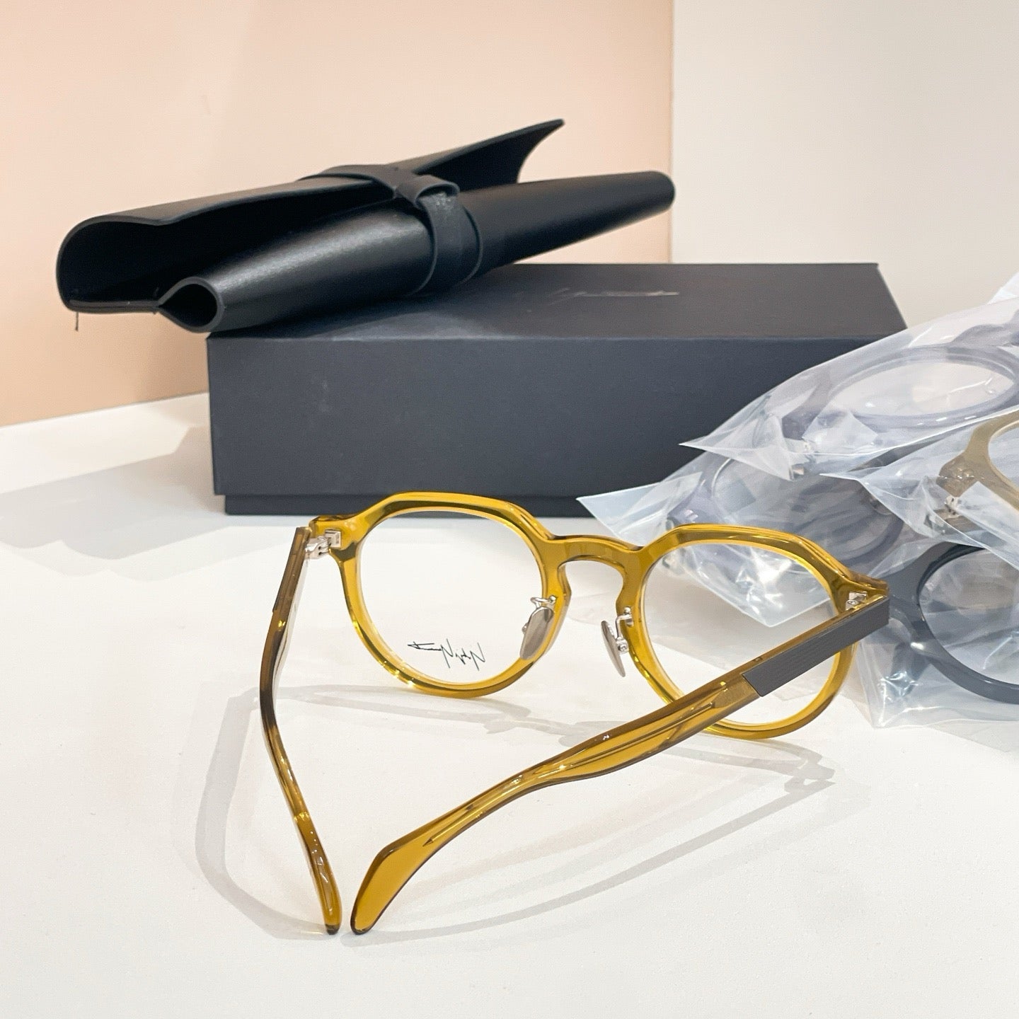 Model: 19-1005 Yellow Eyeglasses -Inspired Yohji Yamamoto