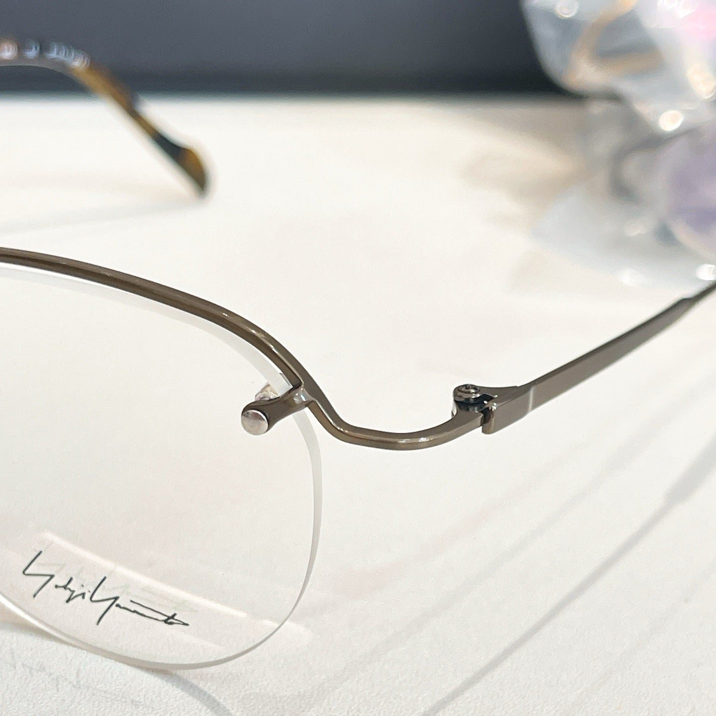 Model: 19-0041 Grey Metal Eyeglasses -Inspired Yohji Yamamoto
