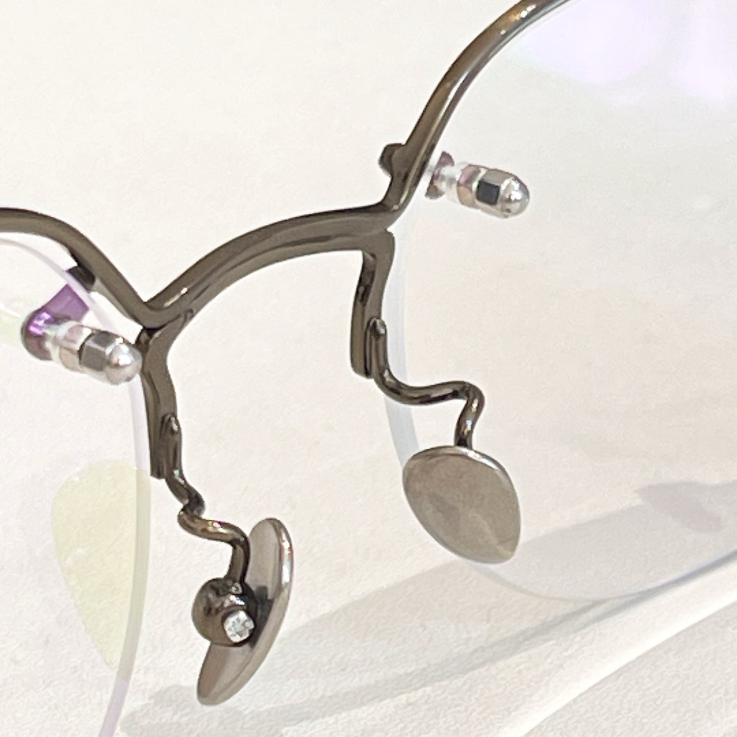 Model: 19-0041 Grey Metal Eyeglasses -Inspired Yohji Yamamoto